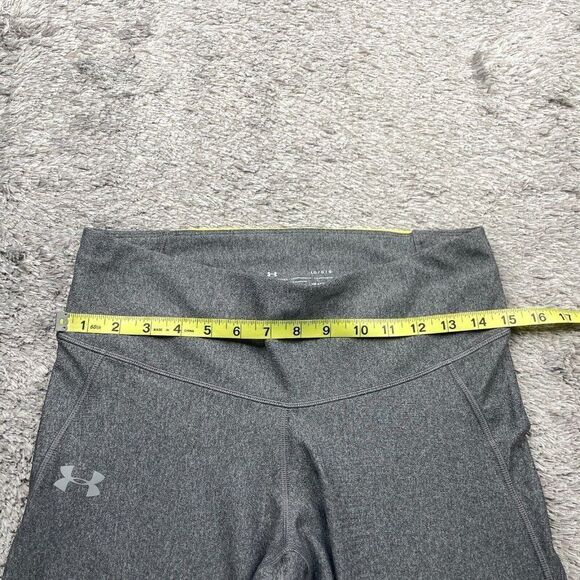 Under Armour Fly By Compression Capri Legging Gray/Yellow NEW - Picture 8 of 9